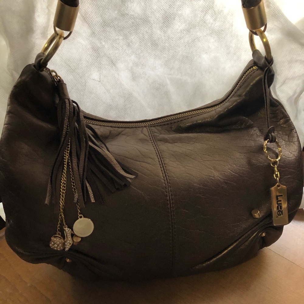 Luce leather shoulder bag